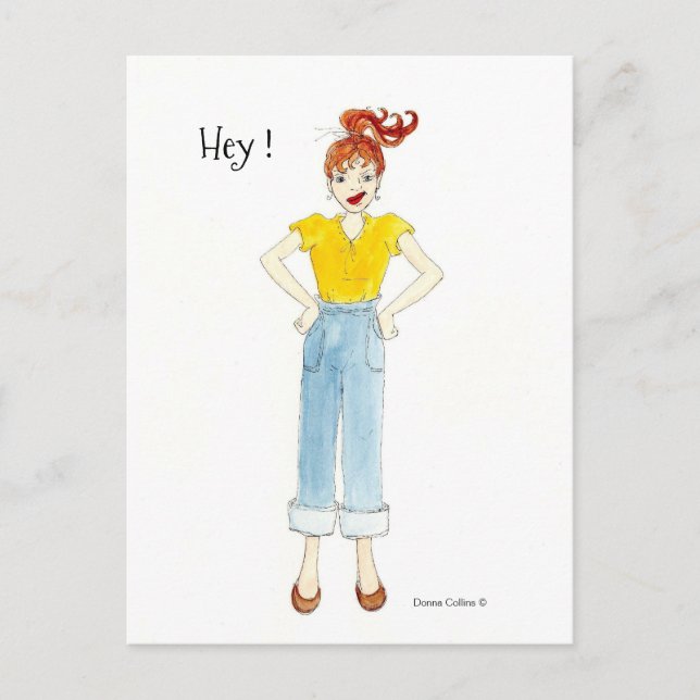 Postal De Convite Você vai escrever, cartão postal? (Frente)