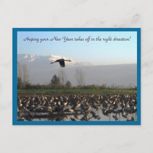 Postal De Festividades Ano novo que começa o cartão bom