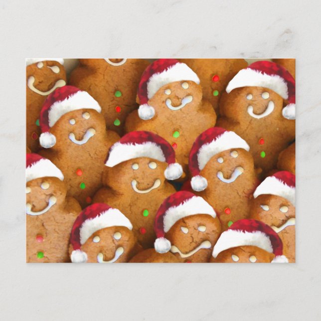 Postal De Festividades Boas festas cartão dos biscoitos do Natal (Frente)