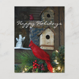 Postal De Festividades Boas festas o cartão cardinal personaliza