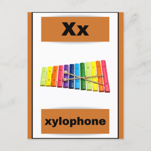 Postal De Festividades cartão alfabético (com imagem real)