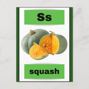 Postal De Festividades cartão alfabético (com imagem real)