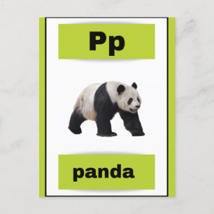 Postal De Festividades cartão alfabético (com imagem real)