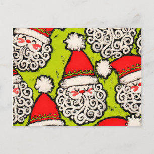 Postal De Festividades Cartão antiquado do papai noel  