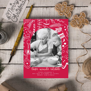 Postal De Festividades Cartão com fotos Brilhante das Espíritos Vermelhas