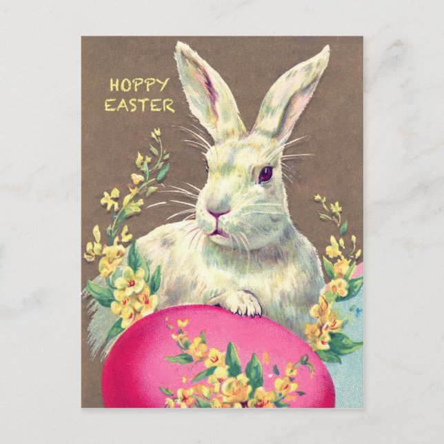 Postal De Festividades Cartão com o coelhinho da Páscoa pequeno bonito (Frente)