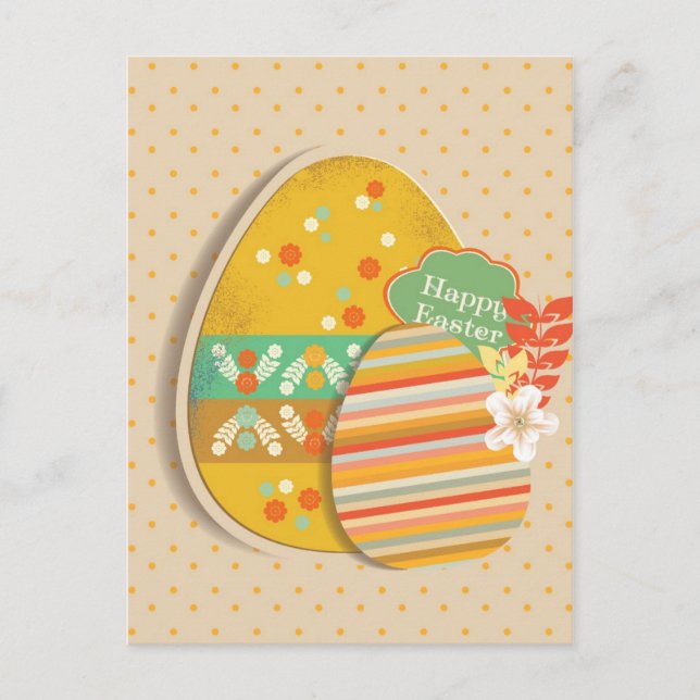 Postal De Festividades Cartão com símbolo do ovo da páscoa (Frente)