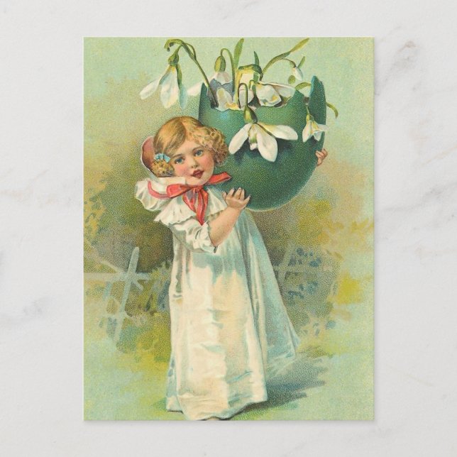Postal De Festividades Cartão da páscoa do vintage (Frente)
