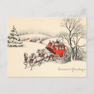 Postal De Festividades Cartão do campo do vintage