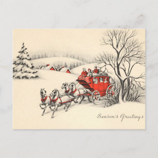 Postal De Festividades Cartão do campo do vintage