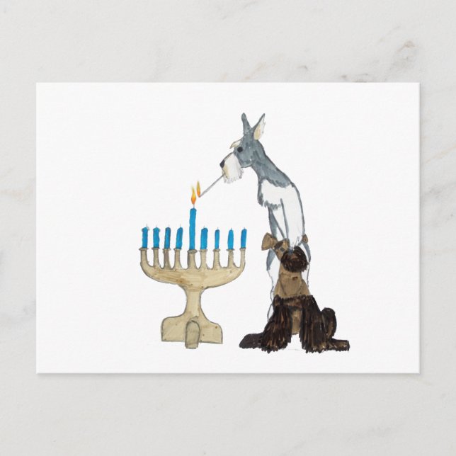 Postal De Festividades cartão do chanukah (Hanukkah) (Frente)