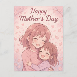 Postal De Festividades Cartão do Dia das Mães Cor Favorita da Mamãe