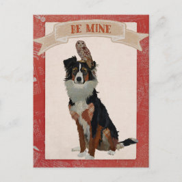 Postal De Festividades Cartão do dia dos namorados COLLIE & OWL