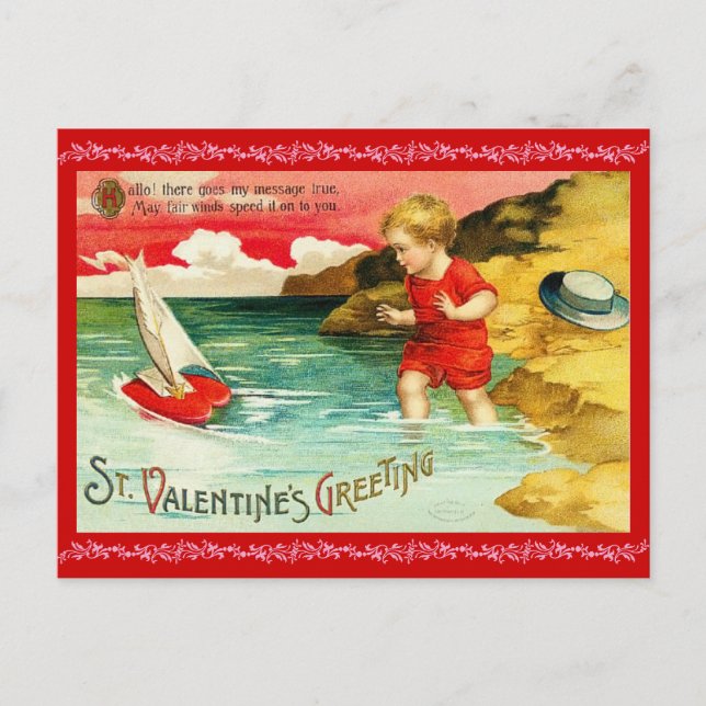 Postal De Festividades Cartão do dia dos namorados do Victorian (Frente)