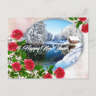Postal De Festividades Cartão do feliz ano novo