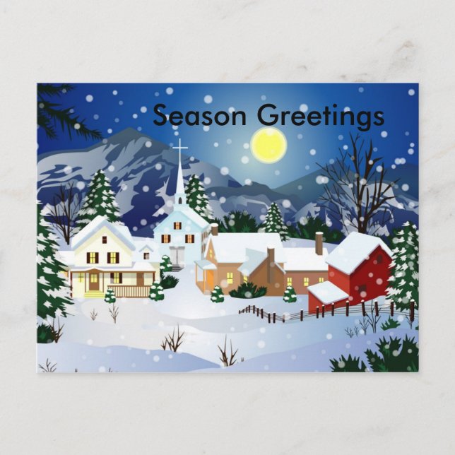 Postal De Festividades Cartão do Natal (Frente)