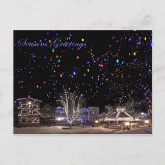 Postal De Festividades Cartão do Natal:  'Aurora boreal
