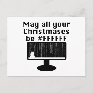 Postal De Festividades Cartão do Natal do geek