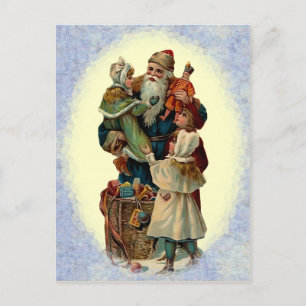 Postal De Festividades Cartão do Natal do pai do vintage