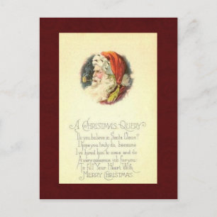 Postal De Festividades Cartão do natal vintage