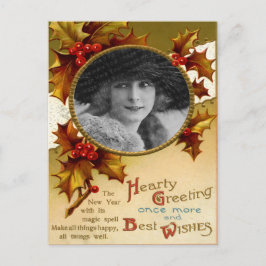 Postal De Festividades Cartão do natal vintage