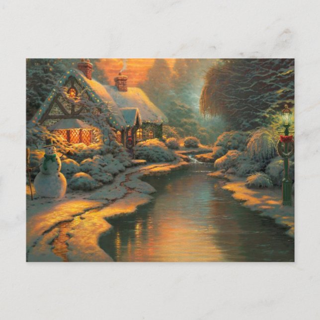 Postal De Festividades Cartão do natal vintage (Frente)