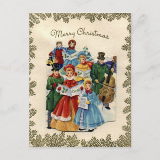 Postal De Festividades Cartão do natal vintage