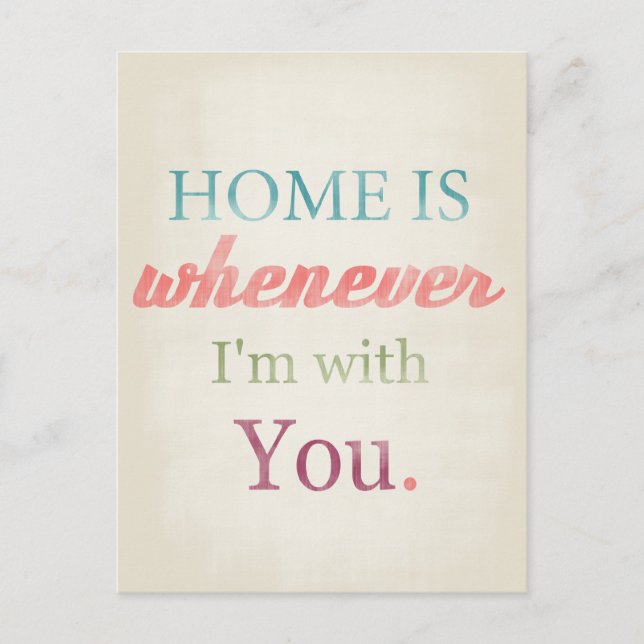 Postal De Festividades Cartão dos namorados, citações do amor, retros (Frente)