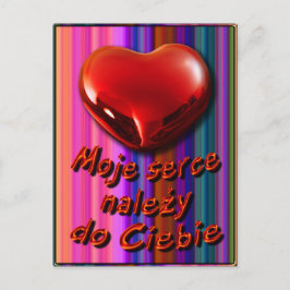 Postal De Festividades Cartão dos namorados no polonês