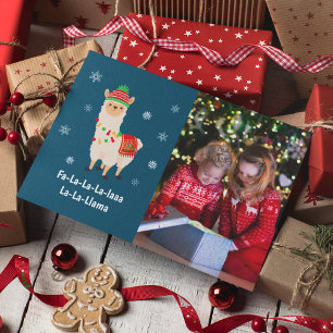 Postal De Festividades Cartão Festivo Festivo Llama Foto Feriada do Pun