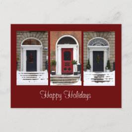 Postal De Festividades Cartão Georgian sazonal das portas