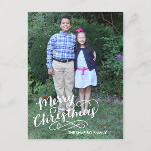 Postal De Festividades Cartão indicado por letras do feriado da mão