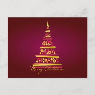 Postal De Festividades Cartão moderno do Natal da árvore
