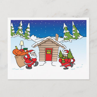 Postal De Festividades Cartão movente do Natal