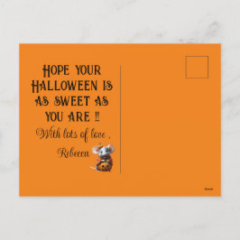 Postal De Festividades cartão personalizado fofo do rato halloween