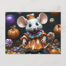 Postal De Festividades cartão personalizado fofo do rato halloween