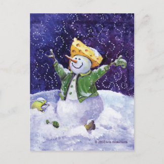 Postal De Festividades Cartão principal do Natal do queijo