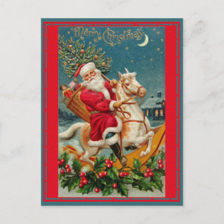 Postal De Festividades Cartão retro clássico do natal vintage bonito