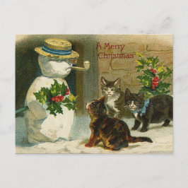 Postal De Festividades Cartão retro do natal vintage