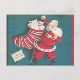 Postal De Festividades Cartão retro do natal vintage