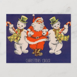 Postal De Festividades Cartão retro do natal vintage