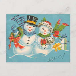 Postal De Festividades Cartão retro do natal vintage