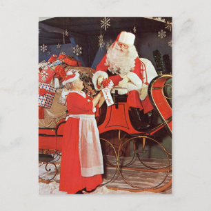 Postal De Festividades Cartão - Sra. Papai noel