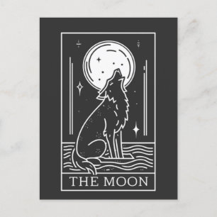 Postal De Festividades Cartão Tarot O Cartão-Postal Wolf Howling