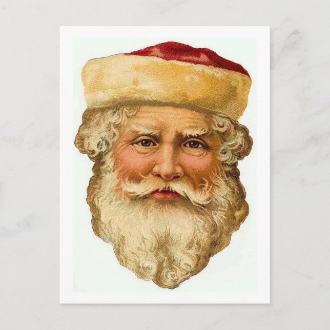 Postal De Festividades Cartão Vintage Santa Claus (Frente)