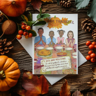Postal De Festividades Deixe-nos ser cartão inspirado grato