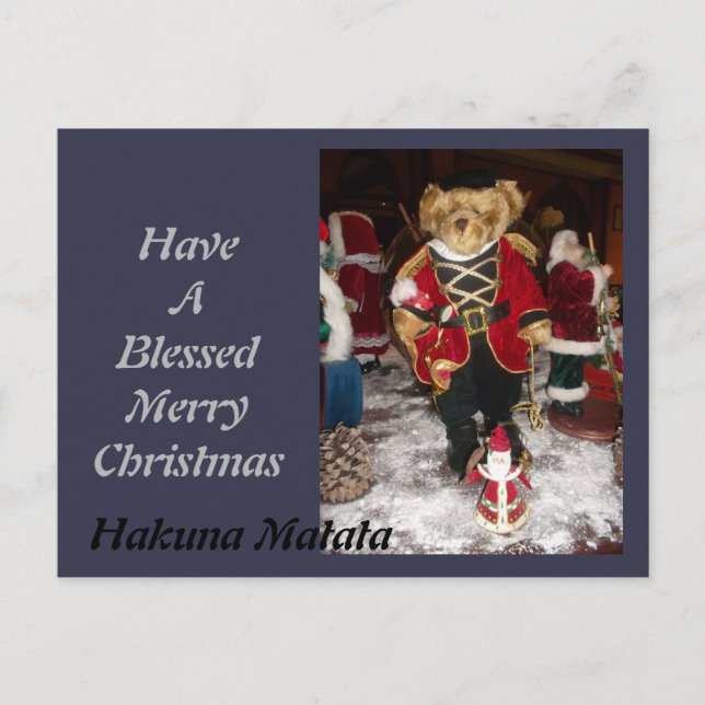 Postal De Festividades Hakuna Matata tem um cartão abençoado do Feliz (Frente)