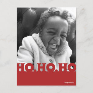 Postal De Festividades Ho Ho Ho cartão da foto do feriado