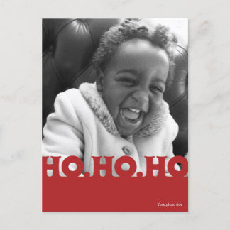 Postal De Festividades Ho Ho Ho cartão da foto do feriado