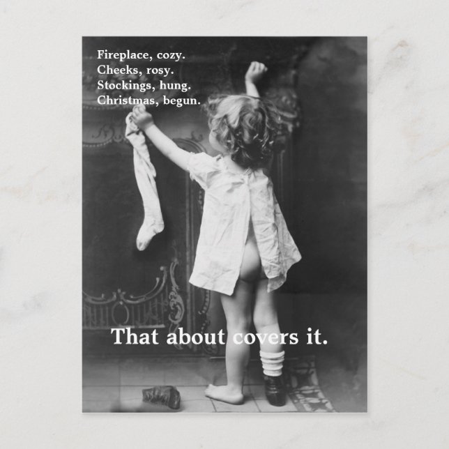 Postal De Festividades Natal começado - cartão (Frente)